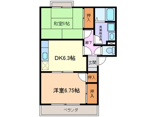 愛宕町四丁目 徒歩2分 2階の物件間取画像